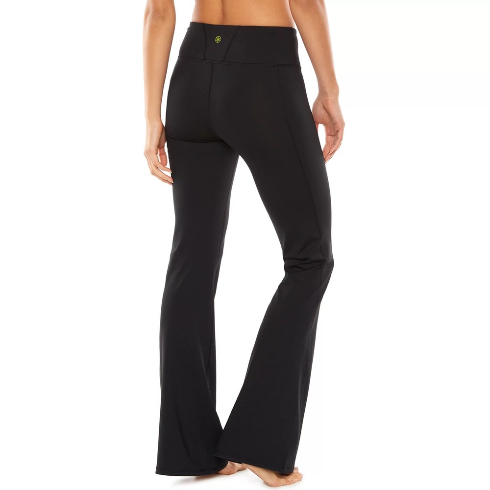 Gaiam Om-Dri Black Flare Yoga Pants Womens Medium Om Fit Activewear New - Picture 2 of 10